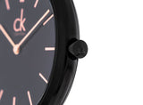 Buy Shop Calvin Klein Minimal Black Dial Black Mesh Bracelet Watch for Men - K3M21421 USA Online