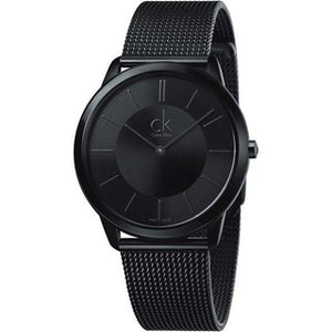Buy Shop Calvin Klein Minimal Black Dial Black Mesh Bracelet Watch for Women - K3M234B1 USA Online