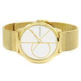 Buy Shop Calvin Klein Minimal White Dial Gold Mesh Bracelet Watch for Men - K3M21526 USA Online