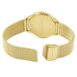 Buy Shop Calvin Klein Minimal White Dial Gold Mesh Bracelet Watch for Men - K3M21526 USA Online