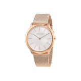 Buy Shop Calvin Klein Minimal White Dial Rose Gold Mesh Bracelet Watch for Men - K3M21626 USA Online