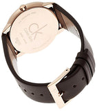 Buy Shop Calvin Klein Minimal White Dial Brown Leather Strap Watch for Men - K3M216G6 USA Online
