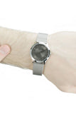 Buy Shop Calvin Klein Minimal Grey Dial Silver Mesh Bracelet Watch for Men - K3M22124 USA Online