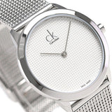 Buy Shop Calvin Klein Minimal White Dial Silver Mesh Bracelet Watch for Women - K3M2212Y USA Online