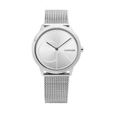Buy Shop Calvin Klein Minimal Silver Dial Silver Mesh Bracelet Watch for Women - K3M2212Z USA Online