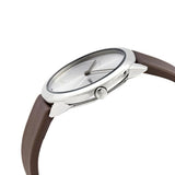 Buy Shop Calvin Klein Minimal Silver Dial Brown Leather Strap Watch for Men - K3M221G6 USA Online