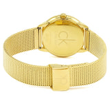 Buy Shop Calvin Klein Minimal Silver Dial Gold Mesh Bracelet Watch for Women - K3M22526 USA Online