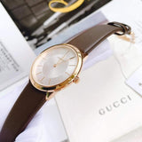 Buy Shop Calvin Klein Minimal White Dial Brown Leather Strap Watch for Women - K3M226G6 USA Online