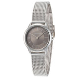 Buy Shop Calvin Klein Minimal Grey Dial Silver Mesh Bracelet Watch for Women - K3M23124 USA Online