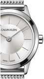 Buy Shop Calvin Klein Minimal White Dial Silver Mesh Bracelet Watch for Women - K3M23126 USA Online