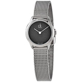 Buy Shop Calvin Klein Minimal Grey Dial Silver Mesh Bracelet Watch for Women - K3M2312X USA Online