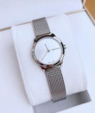 Buy Shop Calvin Klein Minimal White Dial Silver Mesh Bracelet Watch for Women - K3M231Y6 USA Online