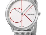 Buy Shop Calvin Klein Minimal White Dial Silver Mesh Bracelet Watch for Women - K3M52152 USA Online