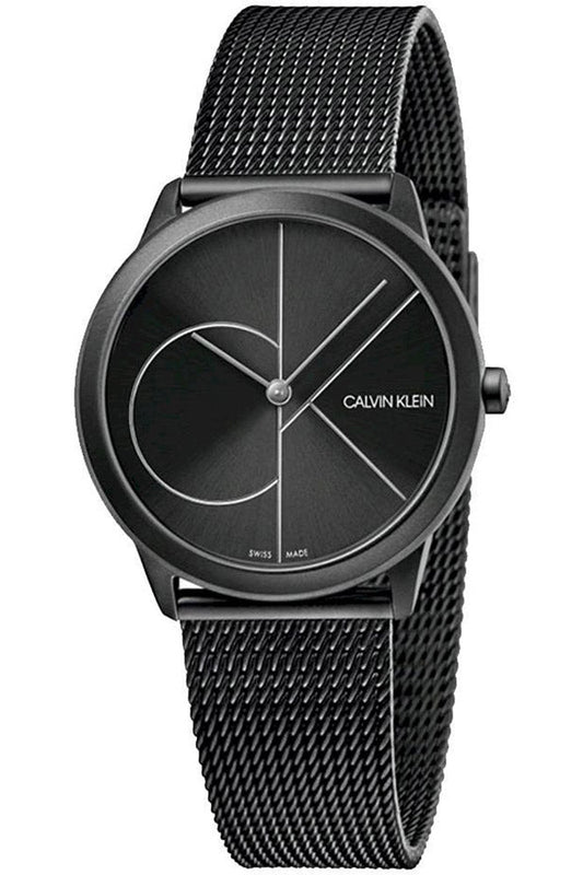 Buy Shop Calvin Klein Minimal Black Dial Black Mesh Bracelet Watch for Women - K3M5245X USA Online