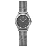 Buy Shop Calvin Klein Minimal Grey Dial Silver Mesh Bracelet Watch for Women - K3M53154 USA Online