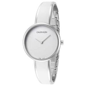 Buy Shop Calvin Klein Seduce White Dial Two Tone Steel Strap Watch for Women - K4E2N116 USA Online