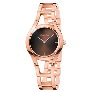 Buy Shop Calvin Klein Class Brown Dial Rose Gold Steel Strap Watch for Women - K6R2362K USA Online