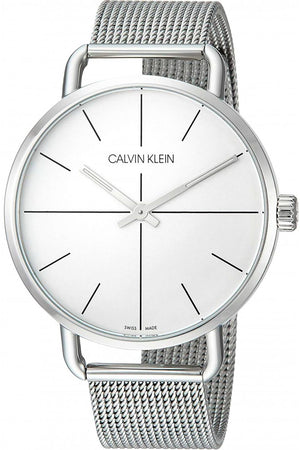 Buy Shop Calvin Klein Even Quartz White Dial Silver Steel Strap Watch for Women - K7B21126 USA Online