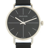 Buy Shop Calvin Klein Evan Black Dial Black Leather Strap Watch for Men - K7B211CZ USA Online