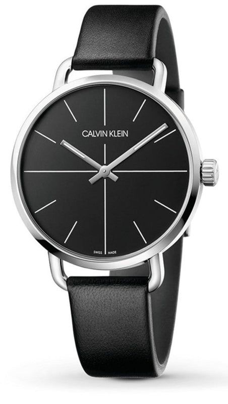 Buy Shop Calvin Klein Evan Black Dial Black Leather Strap Watch for Men - K7B211CZ USA Online