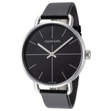 Buy Shop Calvin Klein Evan Black Dial Black Leather Strap Watch for Men - K7B211CZ USA Online