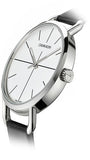 Buy Shop Calvin Klein Evan White Dial Black Leather Strap Watch for Women - K7B231CY USA Online