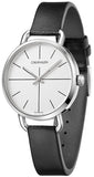 Buy Shop Calvin Klein Evan White Dial Black Leather Strap Watch for Women - K7B231CY USA Online
