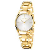 Buy Shop Calvin Klein Stately Silver Dial Gold Steel Strap Watch for Women - K3G23526 USA Online