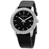 Buy Shop Calvin Klein Steady Black Dial Black Leather Strap Watch for Women - K7Q211C1 USA Online