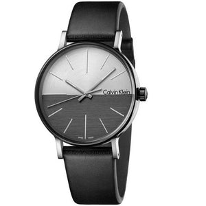 Buy Shop Calvin Klein Boost White Black Dial Black Leather Strap Watch for Men - K7Y21CCX USA Online