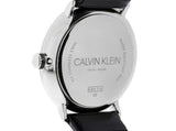 Buy Shop Calvin Klein Minimal Silver Dial Black Leather Strap Watch for Men - K3M211CY USA Online