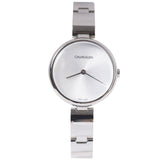 Buy Shop Calvin Klein Wavy Silver Dial Silver Steel Strap Watch for Women - K9U23146 USA Online