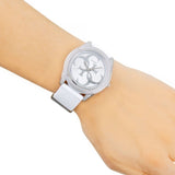 Guess G Twist Quartz White Dial White Silicone Strap Watch For Women - W0911L1