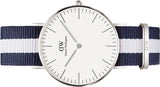 Buy Shop Daniel Wellington Classic Glasgow White Dial Two Tone NATO Strap Unisex Watch - DW00100047 USA Online