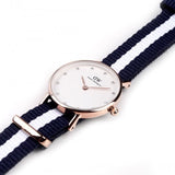 Buy Shop Daniel Wellington Classy Glasgow White Dial Two Tone Nylon Strap Watch For Women - DW00100066 USA Online