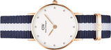 Buy Shop Daniel Wellington Classy Glasgow White Dial Two Tone Nylon Strap Watch For Women - DW00100066 USA Online