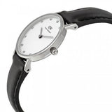 Buy Shop Daniel Wellington Classy Sheffield White Dial Black Leather Strap Watch For Women - DW00100068 USA Online
