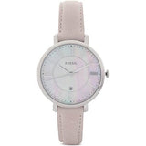 Buy Shop Fossil Jacqueline Blush Mother of Pearl Dial Pink Leather Strap Watch for Women - ES4151 USA Online