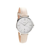 Buy Shop Fossil Jacqueline White Dial Beige Leather Strap Watch for Women - ES3793 USA Online