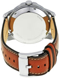 Buy Shop Fossil Grant Twist Multifunction Blue Dial Brown Leather Strap Watch for Men - ME1161 USA Online