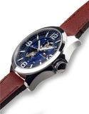 Buy Shop Tommy Hilfiger Bruce Analog Blue Dial Brown Leather Strap Watch for Men - 1791278 USA Online