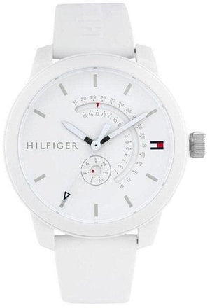 Buy Shop Tommy Hilfiger Denim Analog White Dial White Rubber Strap Watch for Men - 1791481 USA Online