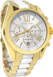 Buy Shop Michael Kors Bradshaw Chronograph White Dial Two Tone Steel Strap Watch For Women - MK5743 USA Online