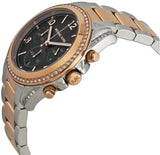 Buy Shop Michael Kors Blair Chronograph Black Dial Two Tone Steel Strap Watch For Women - MK6093 USA Online