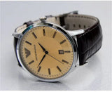 Buy Shop Emporio Armani Classic Quartz Brown Dial Brown Leather Strap Watch For Men - AR2427 USA Online