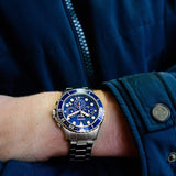 Buy Shop Fossil FB-03 Chronograph Blue Dial Silver Steel Strap Watch for Men - FS5724 USA Online