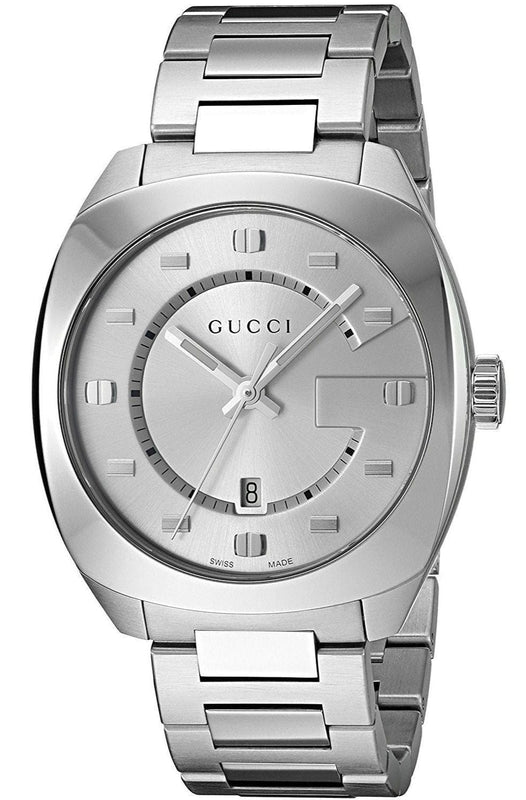 Buy Shop Gucci GG2570 Silver Dial Silver Steel Strap Watch For Men - YA142308 USA Online