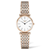 Longines La Grande Classique De Longines White Dial Two Tone Mesh Bracelet Watch for Women - L4.209.1.91.7