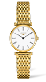 Buy Shop Longines La Grande Classique De Longines White Dial Gold Steel Strap Watch for Women - L4.209.2.11.8 USA Online