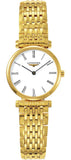 Buy Shop Longines La Grande Classique De Longines White Dial Gold Steel Strap Watch for Women - L4.209.2.11.8 USA Online